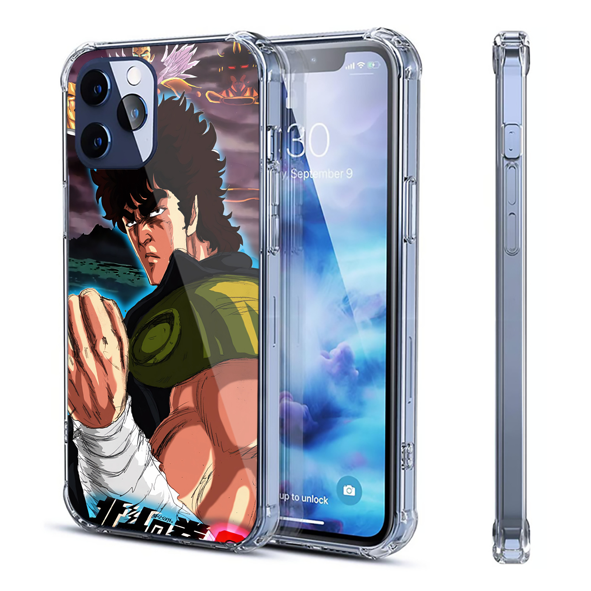 （画像用） 北斗の拳 Fist of the North Star 【iPhone 12シリーズ対応】透明スマホケース（クリアソフトケース）